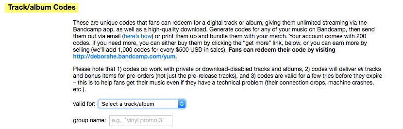 bandcampCodes