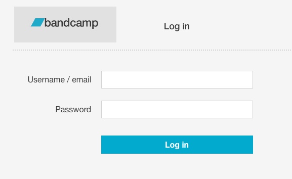 Bandcamp Login